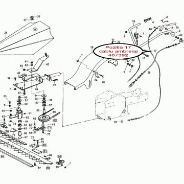 Cablu de ambreiaj motocositoare ALKO BM660, AL-KO BM660/II, AL-KO 600, AL-KO 870, AL-KO BM875/II
