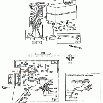 Garnitura carburator - BRIGGS & STRATTON