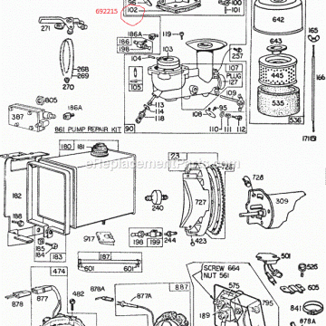 Garnitura carburator - BRIGGS & STRATTON