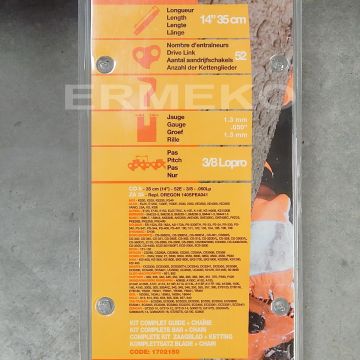 Kit sina + lant 35cm - 3/8"LP - 1.3 - 52E
